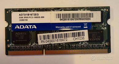 RAM 2GB 2RX8 PC3-10600S-999