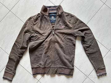 Felpa Bomber con Zip Fred Mello Marrone Tg.S