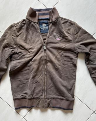Felpa Bomber con Zip Fred Mello Marrone Tg.S