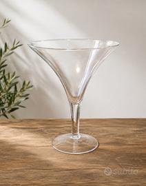 Vaso in vetro trasparente stile Coppa Martini