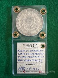 5 lire 1827 Carlo Felice