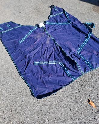 Coperta per cavallo blu