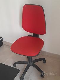 sedia ufficio ergonomica regolabile con rotelle
