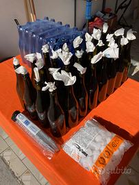 BOTTIGLIE SCURE PER VINO, TAPPI PLASTICA,