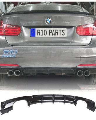 DIFFUSORE BMW F30 F31 LOOK M PERFORMANCE NERO LUCI