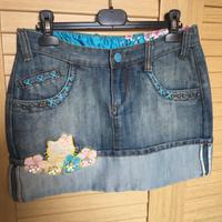 Victoria Couture Hello Kitty minigonna jeans tg 26