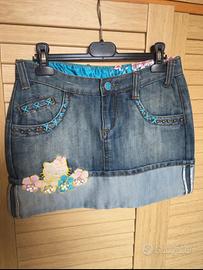 Victoria Couture Hello Kitty minigonna jeans tg 26