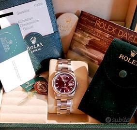 Rolex Day Date 118209 Oro Bianco Cherry Red Dial