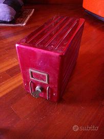 SCHEDARIO VINTAGE TAVOLO METALLO PORTA schede