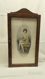 BACHECA PORTACHIAVI IN LEGNO 15 posti con cassetto