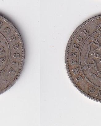 lotto 2 monete da 1 penny South Rhodesia 1939-1941