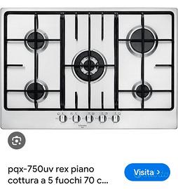Piano cottura 5 fuochi a gas