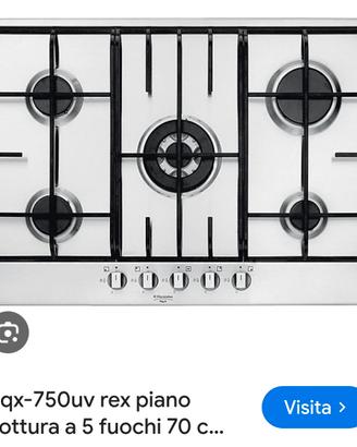 Piano cottura 5 fuochi a gas