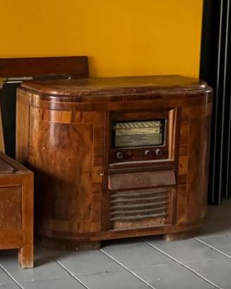 Radio anni 50 con mobile bar giradischi originale