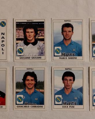 8 figurine Panini Napoli 1989/90 con Maradona 