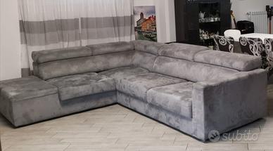 divano angolare in microfibra 