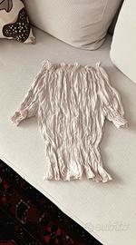 Top REDS in cotone goffrato arricciato  tg unica