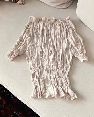 Top REDS in cotone goffrato arricciato  tg unica