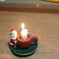 Portacandele natalizio a forma di tazzina di caffè