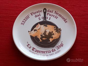 Piatto ricordo Fieste dai nemoràz dai purcit 2001