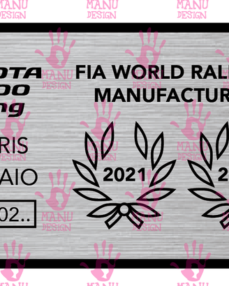 Stemma adesivo resinato per auto Toyota GR Yaris