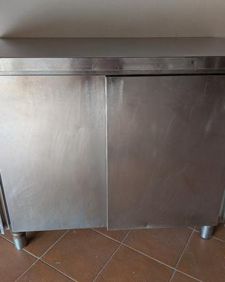 Tavolo armadietto acciaio inox  100x50x85