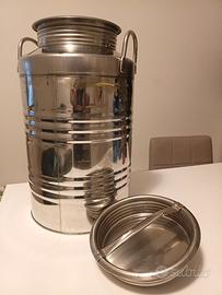 Bidone/ Fusto Olio Acciaio Inox da 30 Litri