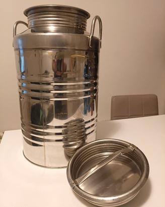 Bidone/ Fusto Olio Acciaio Inox da 30 Litri