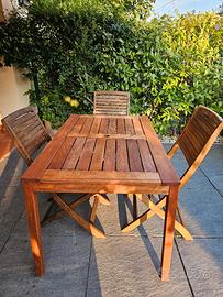 set  da giardino in legno