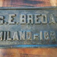 targa Ernesto Breda Milano fine 800