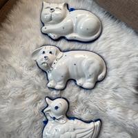 Set soprammobili animali porcellana