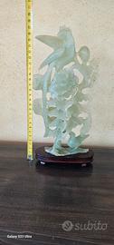 Scultura Cinese in Pietra Dura Bowenite - H 28 cm