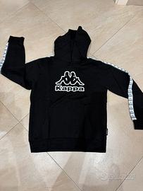 Felpa con Cappuccio Kappa Nera Originale