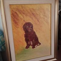quadro 68x88 cane olio su tela 