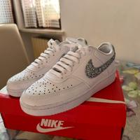 Scarpe Nike Air Force 1 tg 37,5 glitter argento