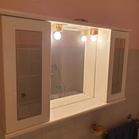 specchiera contenitore bagno con pensili laterali