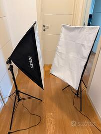 LUCI DA STUDIO + CAVALLETTO ESSDI MAI USATI