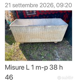 2 fioriere in cemento bianco
