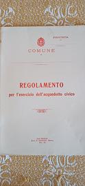  Libretto Regolamento Acquedotto Civico (1931 