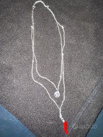 COLLANA DOPPIO GIRO CORNO E ALBERO DELLA VITA