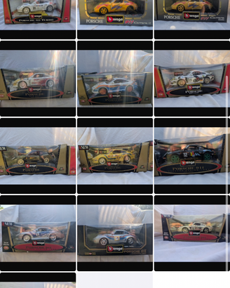Lotto 13 modellini bburago 1:18 Porsche