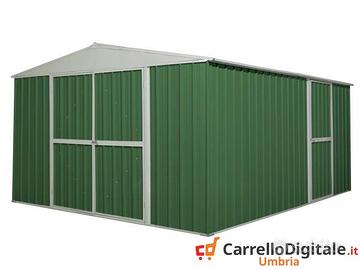 Box prefabbricato in acciaio 360x430cm verde