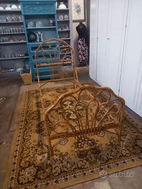 Letto singolo vintage in bamboo