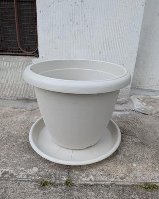 Vaso Plastecnic Terrae Ø 45cm + Sottovaso Omnia
