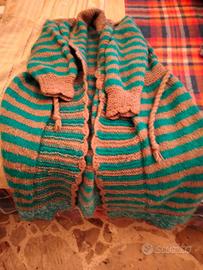 vestaglia di lana fatta a mano