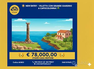 603823 Villetta a Capocolonna con ampio giardino