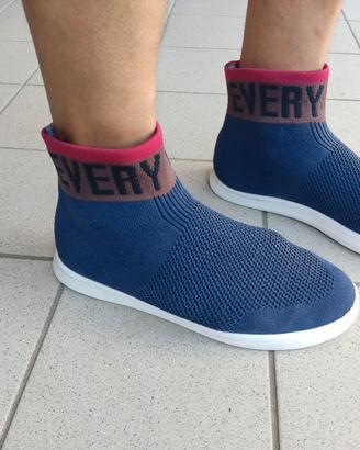  Sneakers alte a in maglia