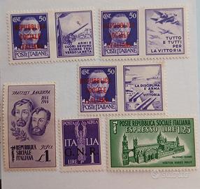R.S.I- 6 francobolli nuovi con 1L GNR