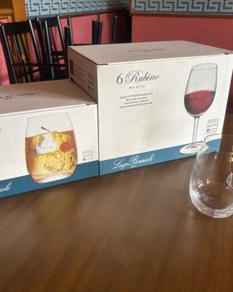 Bicchieri da vino e acqua