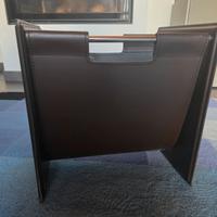 Porta Riviste  Cuoio/Acciaio - Cattelan Italia